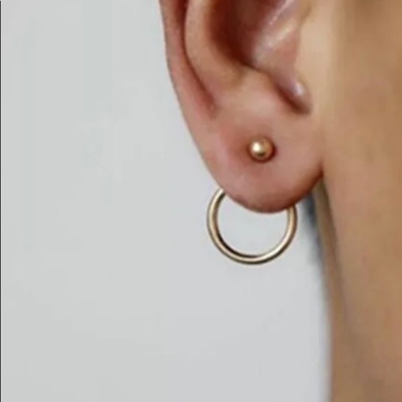 Jewelry - Small Gold Color Round Stud Earrings